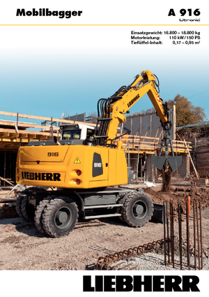 Mobiele graafmachines Liebherr A 916 Litronic