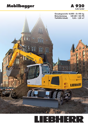 Mobiele graafmachines Liebherr A 920 Litronic