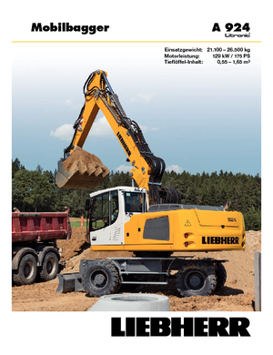 Mobiele graafmachines Liebherr A 924 Litronic