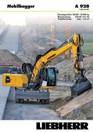Mobiele graafmachines Liebherr A 928 Litronic