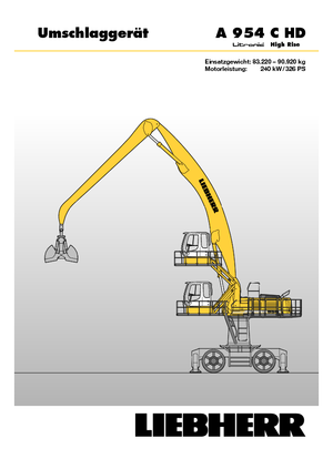Mobiele graafmachines Liebherr A 954 C HD Litronic High Rise