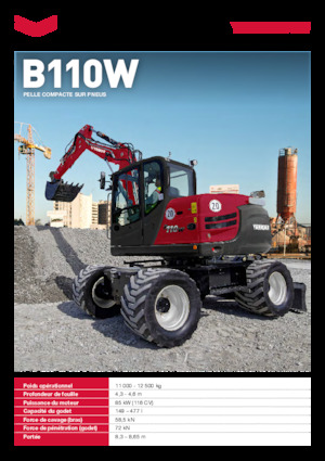 Mobiele graafmachines Yanmar B110W