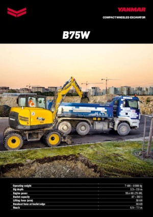 Mobiele graafmachines Yanmar B75W