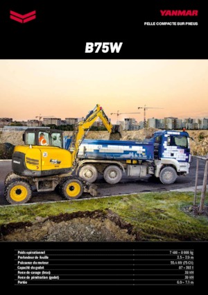 Mobiele graafmachines Yanmar B75W