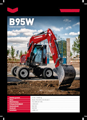 Mobiele graafmachines Yanmar B95W Zirkular 