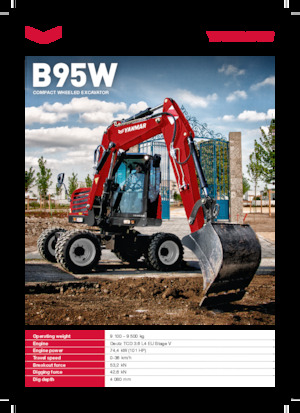 Mobiele graafmachines Yanmar B95W TPA 