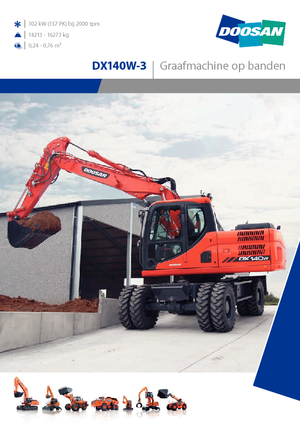 Mobiele graafmachines Doosan DX140W-3