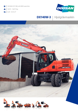 Mobiele graafmachines Doosan DX140W-3