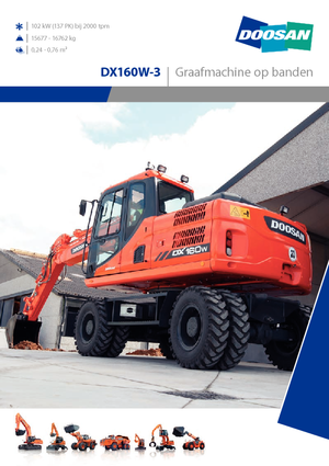 Mobiele graafmachines Doosan DX160W-3