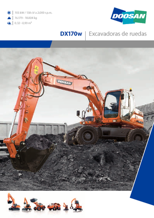 Mobiele graafmachines Doosan DX170W
