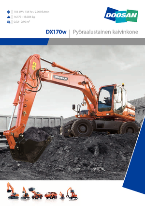 Mobiele graafmachines Doosan DX170W
