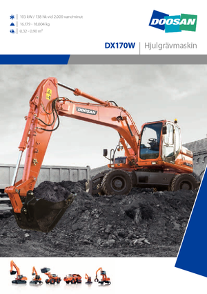 Mobiele graafmachines Doosan DX170W
