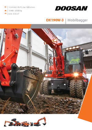 Mobiele graafmachines Doosan DX190W-3