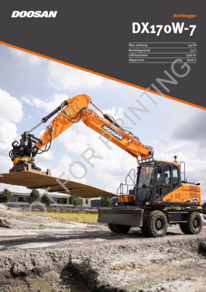 Mobiele graafmachines Doosan DX170W-7