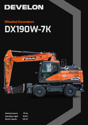 Mobiele graafmachines Develon DX190W-7K