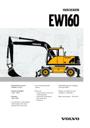 Mobiele graafmachines Volvo EW160