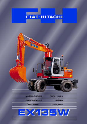 Mobiele graafmachines Fiat-Hitachi EX 135 W