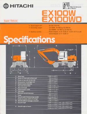 Mobiele graafmachines Hitachi EX100WD