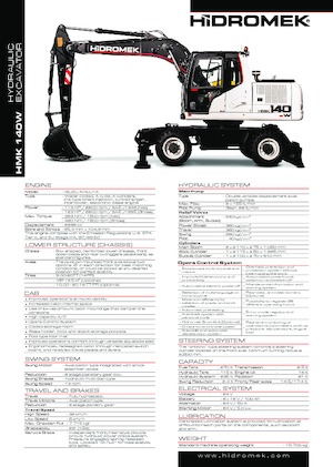 Mobiele graafmachines Hidromek HMK 140 W