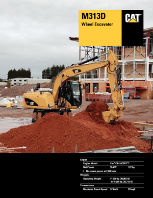 Mobiele graafmachines Caterpillar M313D VAH