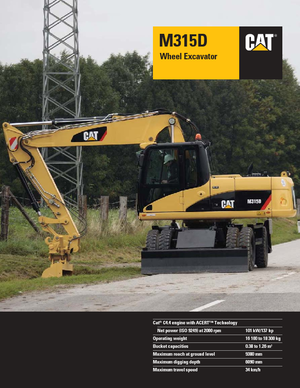 Mobiele graafmachines Caterpillar M315D Mono