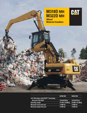Mobiele graafmachines Caterpillar M318D MH