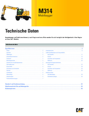 Mobiele graafmachines Caterpillar M314
