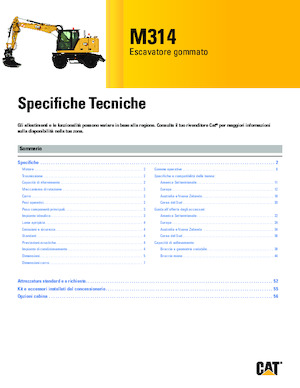 Mobiele graafmachines Caterpillar M314