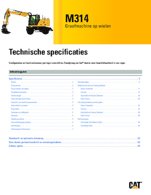 Mobiele graafmachines Caterpillar M314