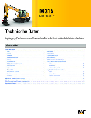 Mobiele graafmachines Caterpillar M315