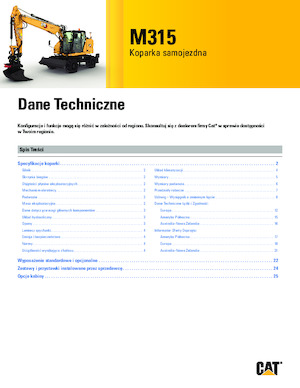 Mobiele graafmachines Caterpillar M315
