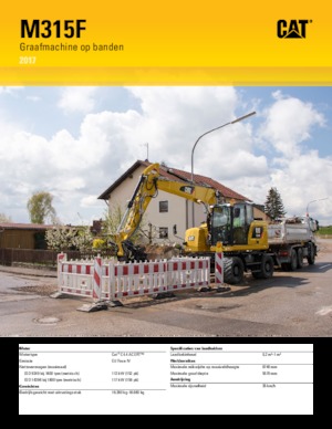 Mobiele graafmachines Caterpillar M315F