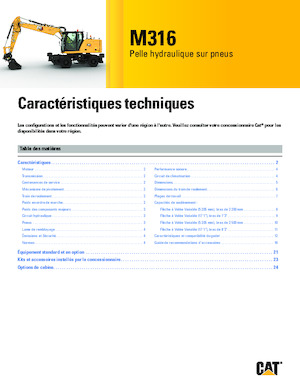 Mobiele graafmachines Caterpillar M316