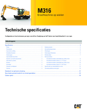 Mobiele graafmachines Caterpillar M316