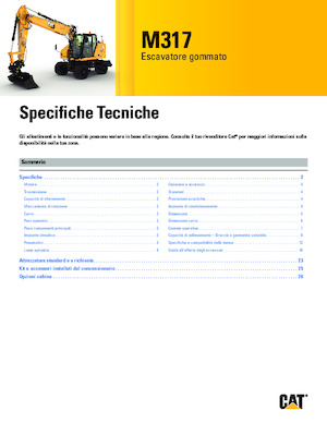 Mobiele graafmachines Caterpillar M317