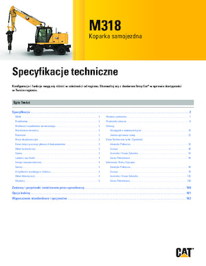Mobiele graafmachines Caterpillar M318