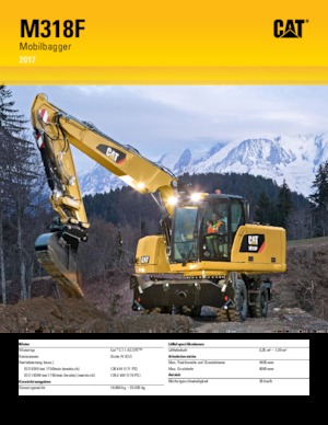 Mobiele graafmachines Caterpillar M318F