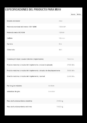 Mobiele graafmachines Caterpillar M319