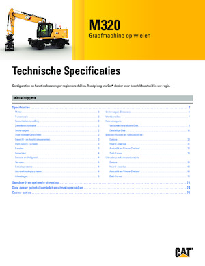 Mobiele graafmachines Caterpillar M320