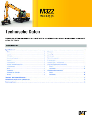 Mobiele graafmachines Caterpillar M322