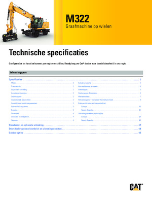 Mobiele graafmachines Caterpillar M322