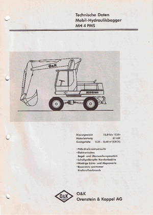 Mobiele graafmachines O&K MH 4 PMS