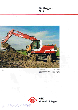 Mobiele graafmachines O&K MH 5