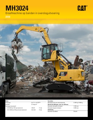 Graafmachines in overslaguitvoering Caterpillar MH3024