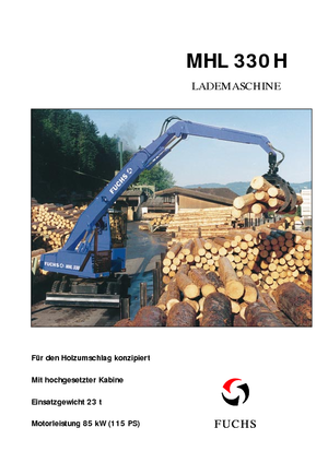 Graafmachines in overslaguitvoering Fuchs MHL 330 H