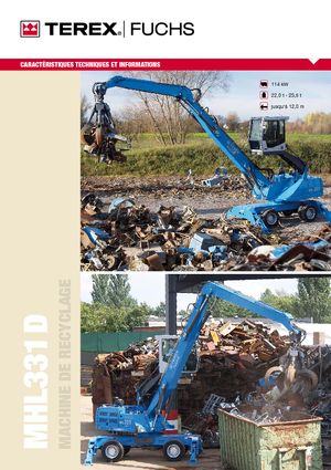 Graafmachines in overslaguitvoering Terex-Fuchs MHL 331 D