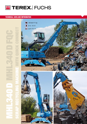 Graafmachines in overslaguitvoering Terex-Fuchs MHL 340 D