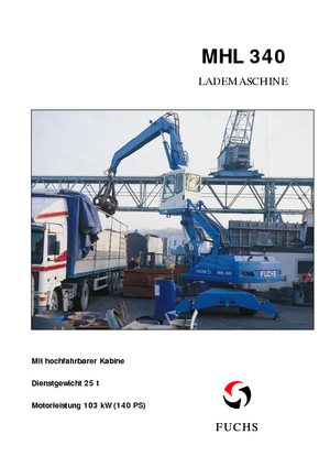 Graafmachines in overslaguitvoering Fuchs MHL 340