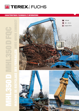 Graafmachines in overslaguitvoering Terex-Fuchs MHL 350 D