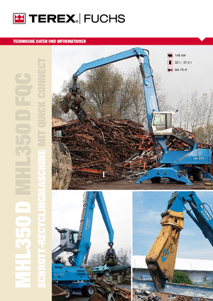 Graafmachines in overslaguitvoering Terex-Fuchs MHL 350 D